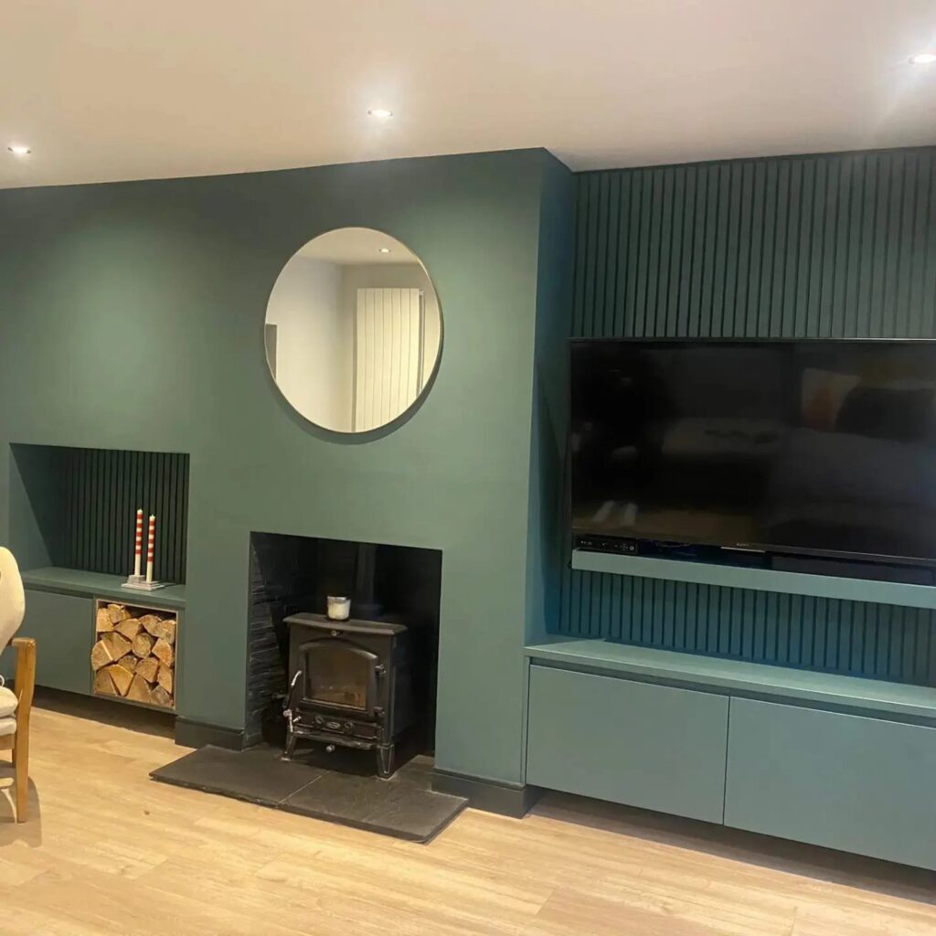 Feature wall installation carpentry
