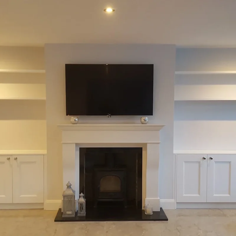 TV Unit Media Wall Carpentry Project